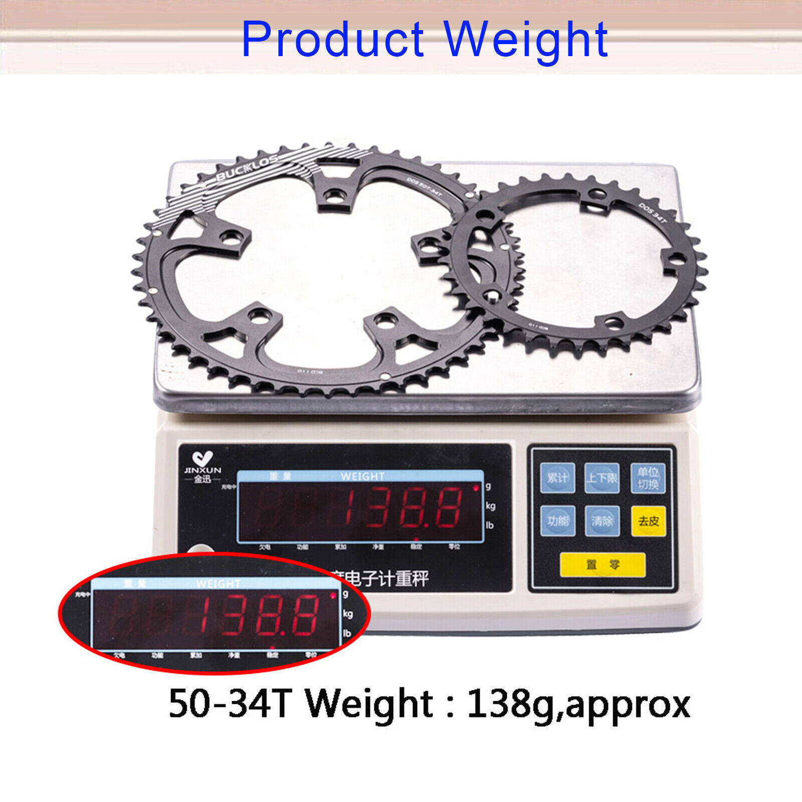110BCD Double Chainring 34 36 39 50 53 53T Road Bike Round Chain Ring For 8-11S