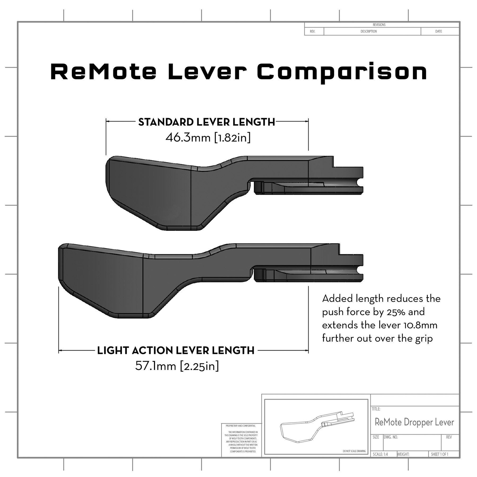 Wolf Tooth ReMote Light Action Lever for Dropper Posts