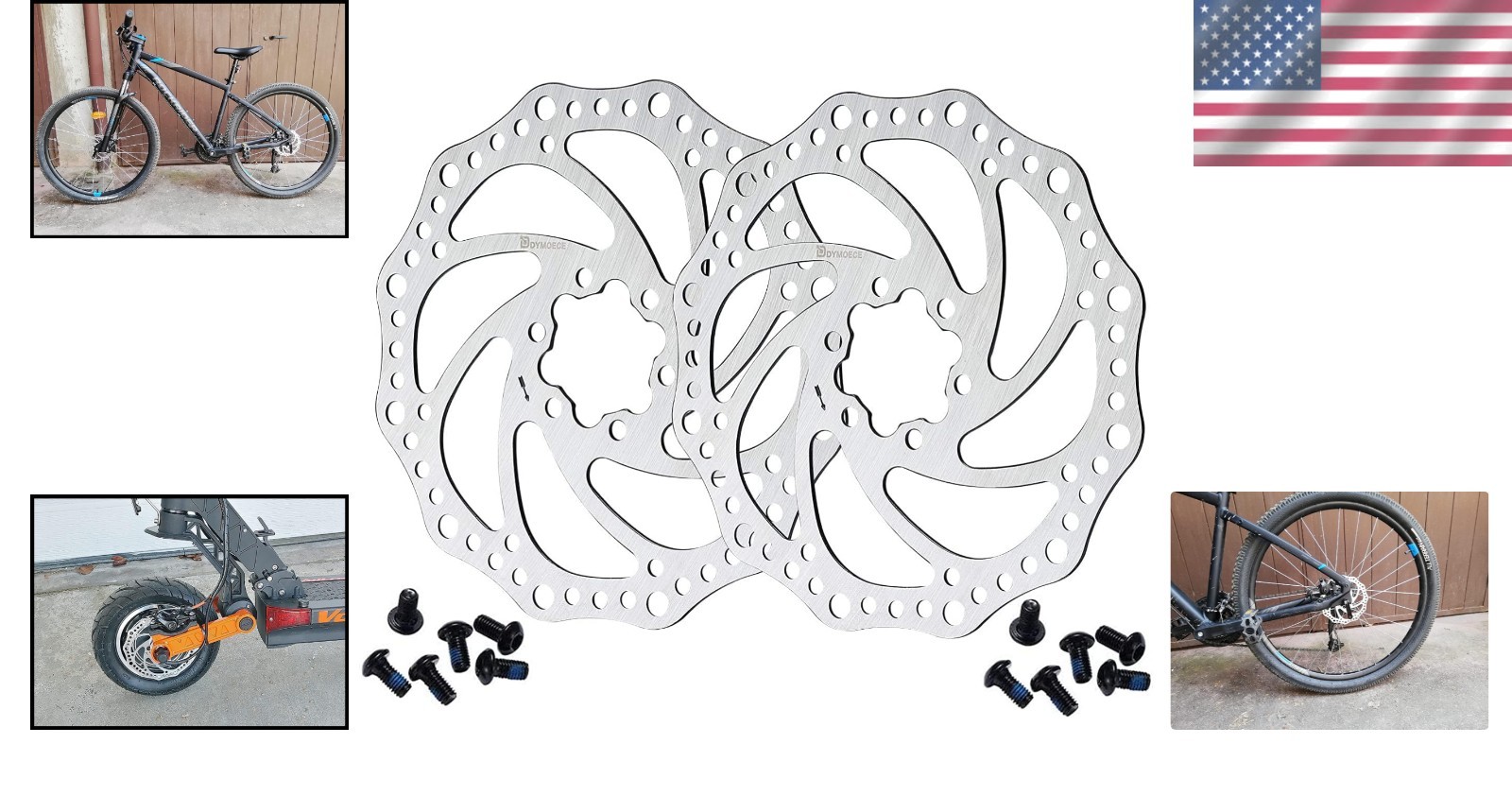 2 Pcs Alloy Steel Bike Disc Brake Rotors – Enhanced Safety in 140/160/180/203mm