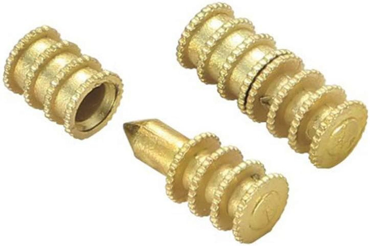15Pcs Brass Table Leaf Dowel Pin Table Bolt Sleeve Connectors Table Leaf Hardwar