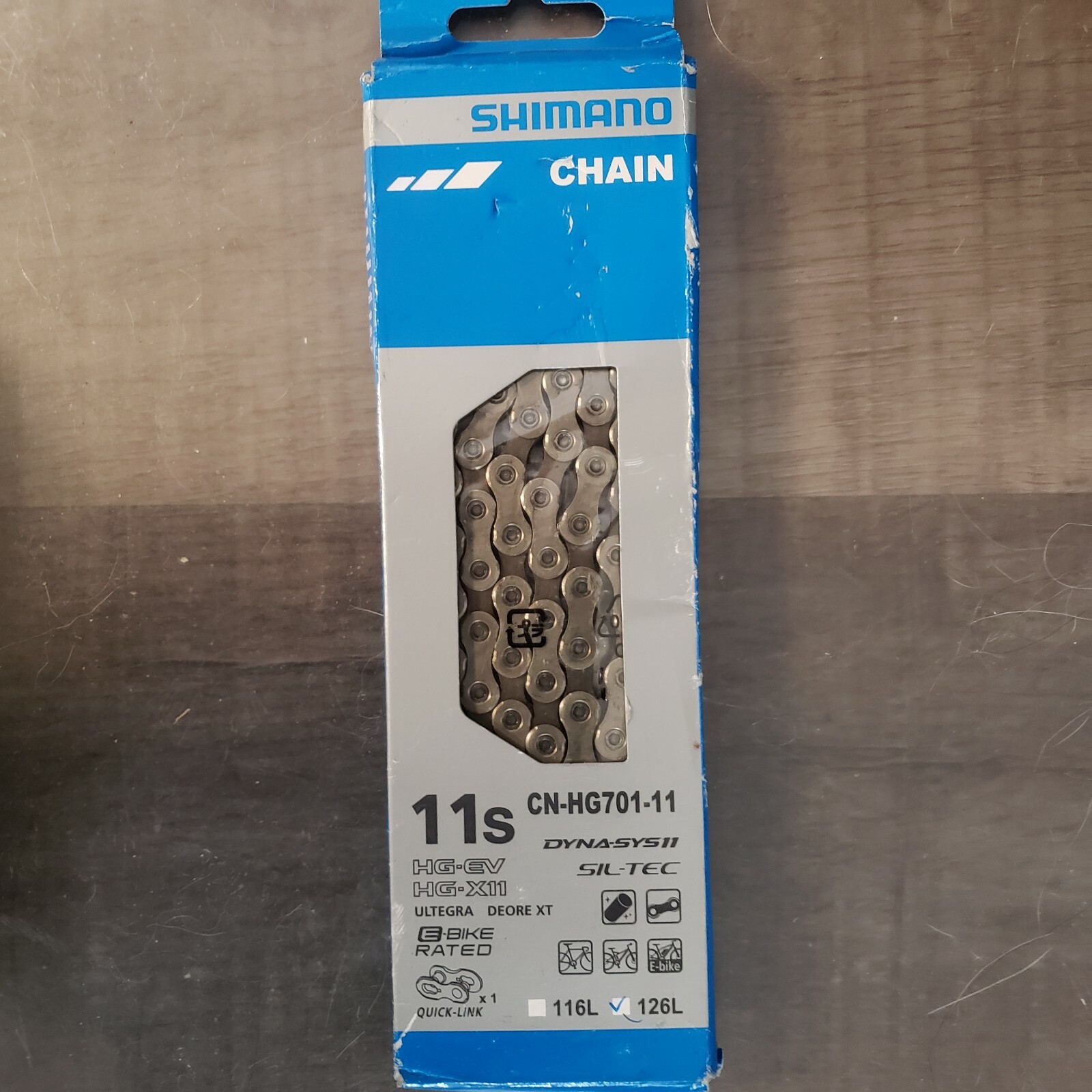 SHIMANO CN-HG701-11 W/QUICK lINK 11Spd MTB ROAD E-BIKE CHAIN 126L,XTR,XT,ULTEGRA