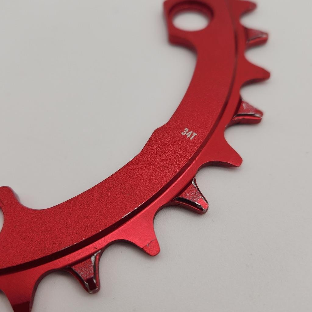RaceFace Narrow Wide Bicycle Chainring 104mm BCD 34-Tooth Red NO PACKAGING