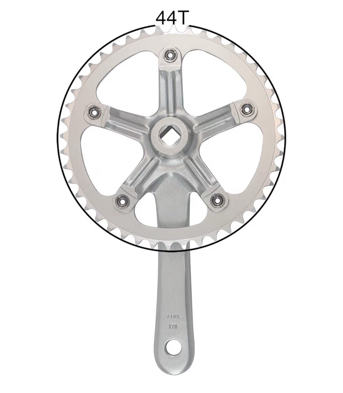 Urban Folding Bicycle Crankset Single Tooth Disc 44T 130BCD 170mm Crank Set