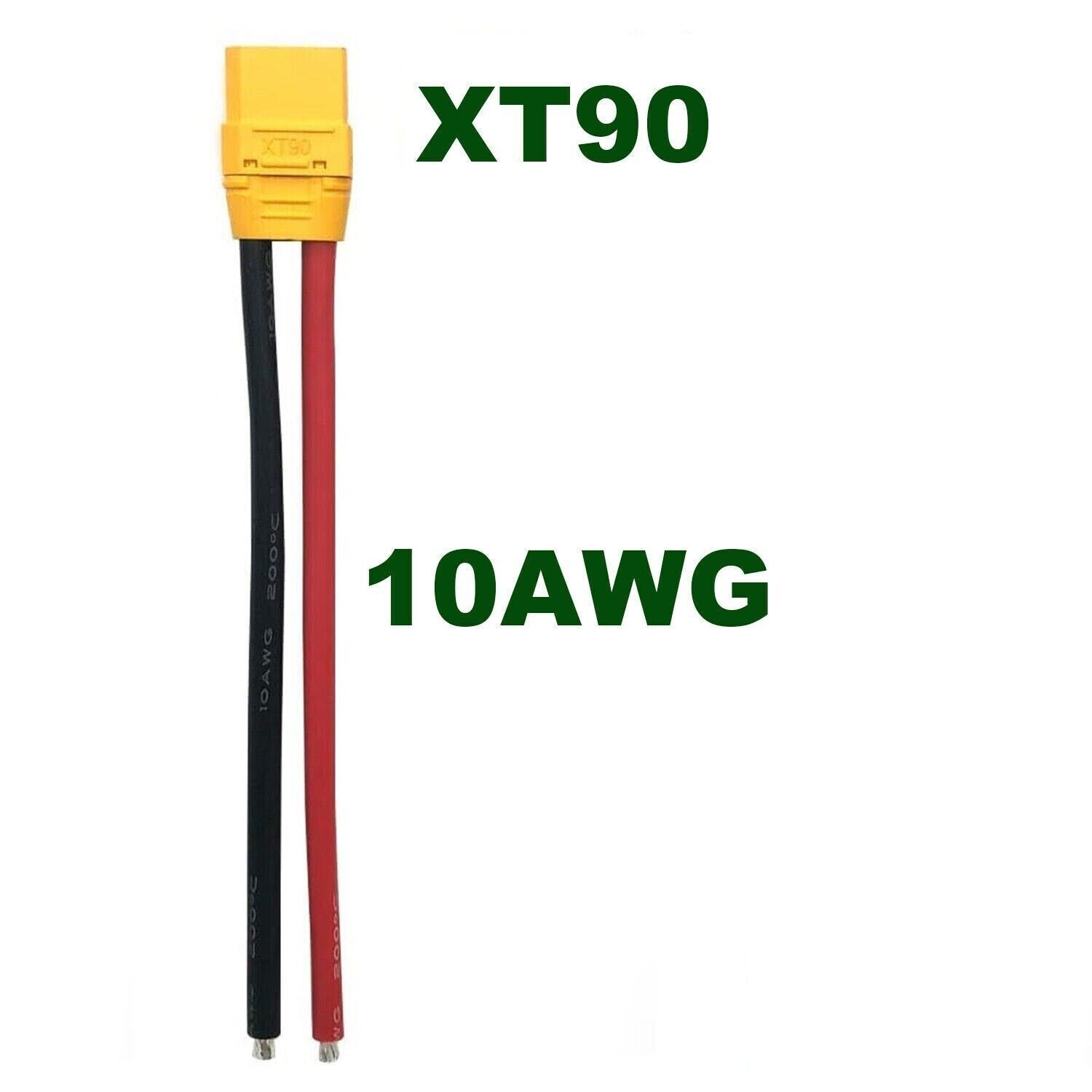 XT90 FEMALE PLugs 10AWG 10cm Cable emergency Power supply battery Ebike Battery