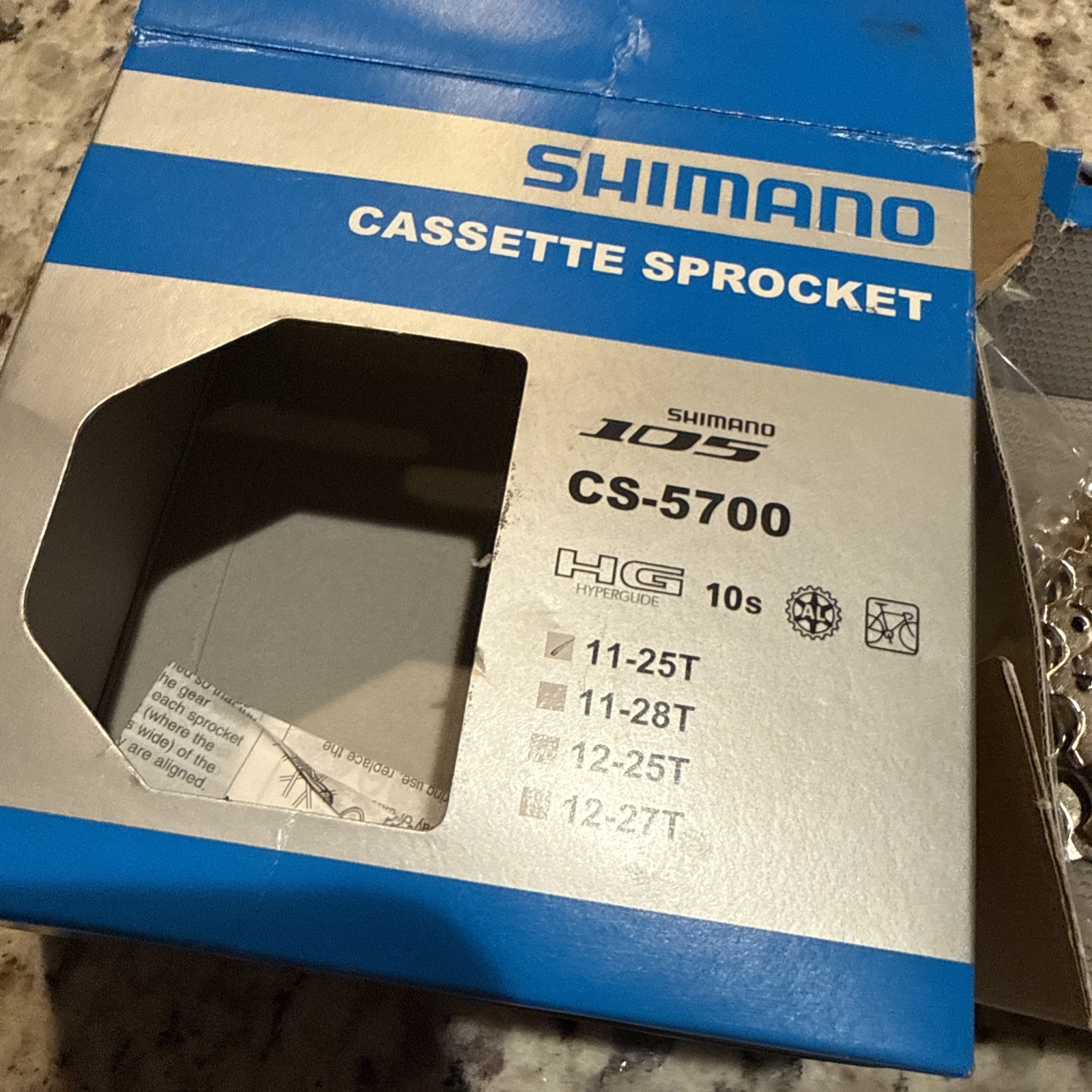 Shimano 105 CS-5700 Cassette Sprocket 10-Speed 11-25T HG Hyperglide Japan 25