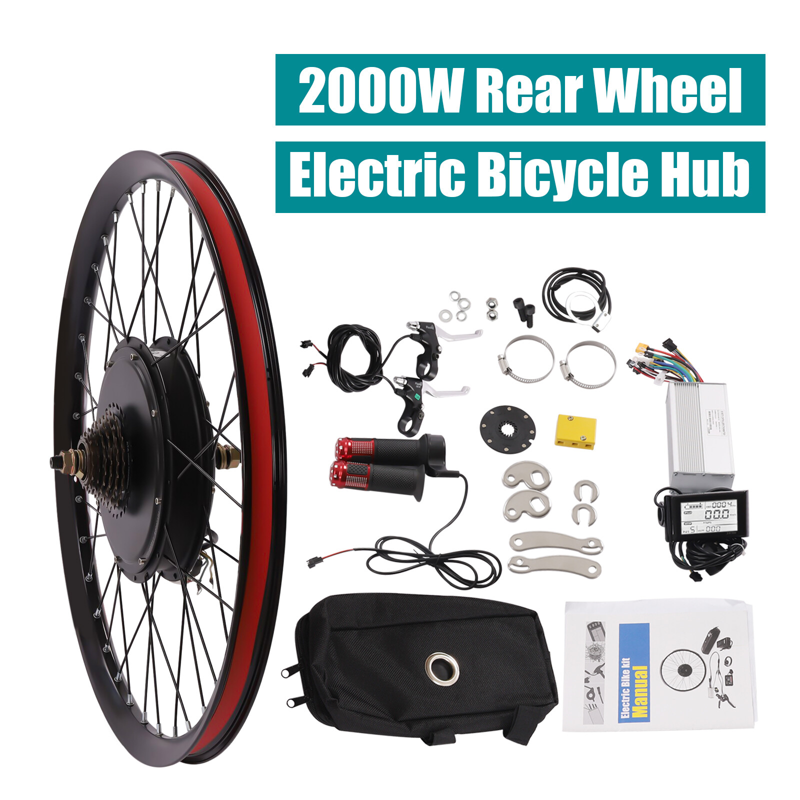 72V 2000W Electric Bicycle E-Bike 29inch Rear Wheel Motor Conversion Kit 560rpm