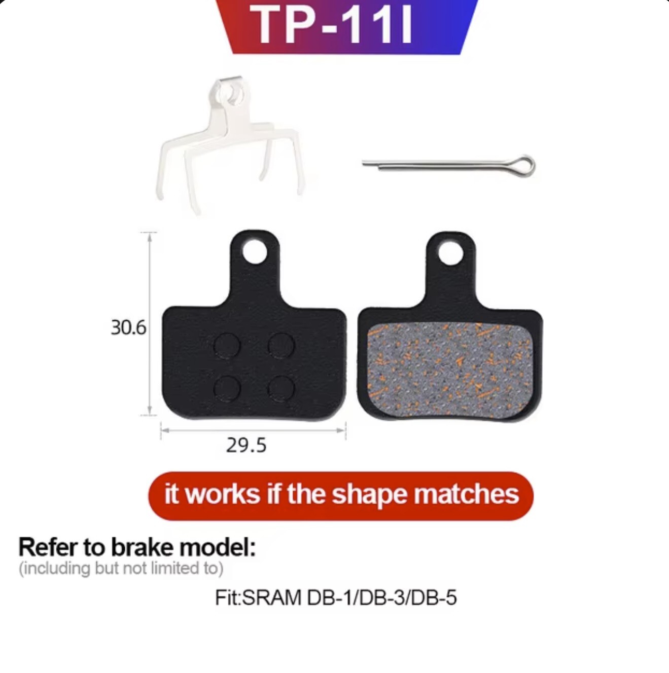 2 Pairs MTB Bike Hydraulic Disc Brake Pads for Shimano, SRAM, & More, Durable