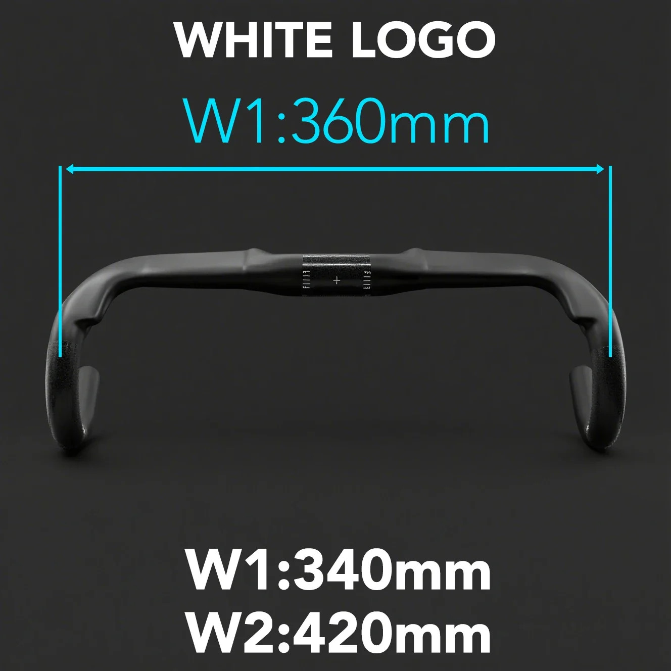 Aero Gravel Bike Handlebar Black Matt 340mm/360mm/380mm Half Internal Routing