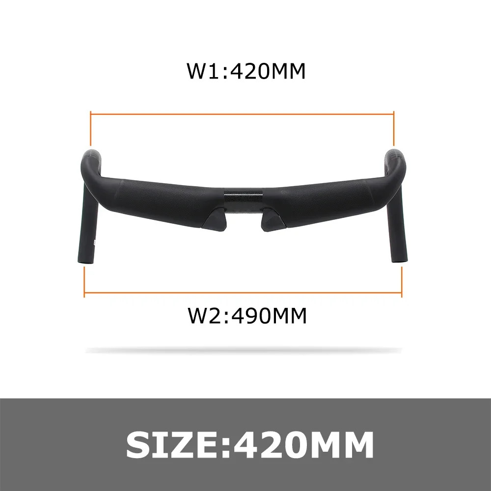Carbon Fiber Gravel Bike Handlebar 31.8mm Clamp 380mm 400mm 420mm 440mm