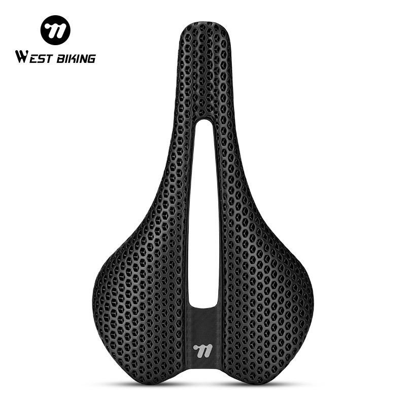 WEST BIKING 3D Printed Bicycle Saddle Hollow Carbon Fiber Seat Bow Bike Saddle