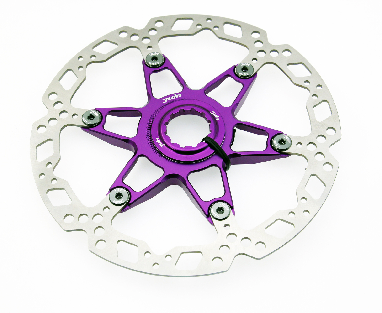 Juin Tech RT01 Purple Centerlock Floating Rotors 160/140mm Pair Road Bike Upgrad