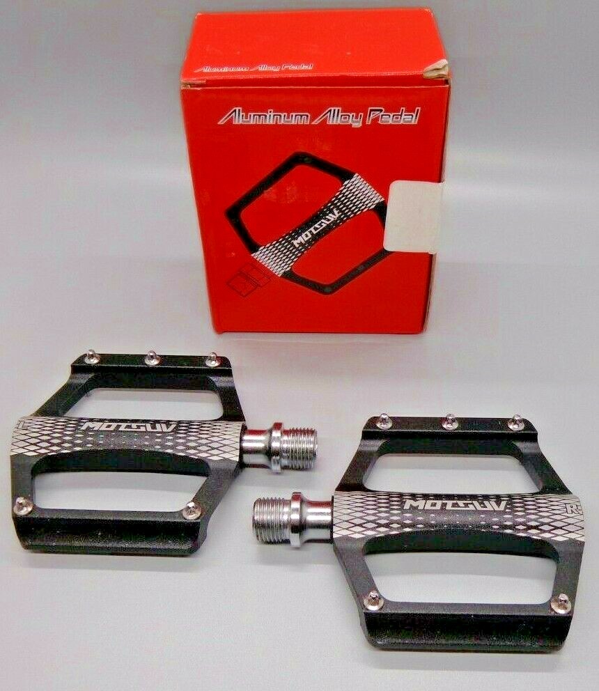 DU14 MTB Black Road Bike Pedals Platform Aluminum Alloy Sealed UD Bearing 9/16»