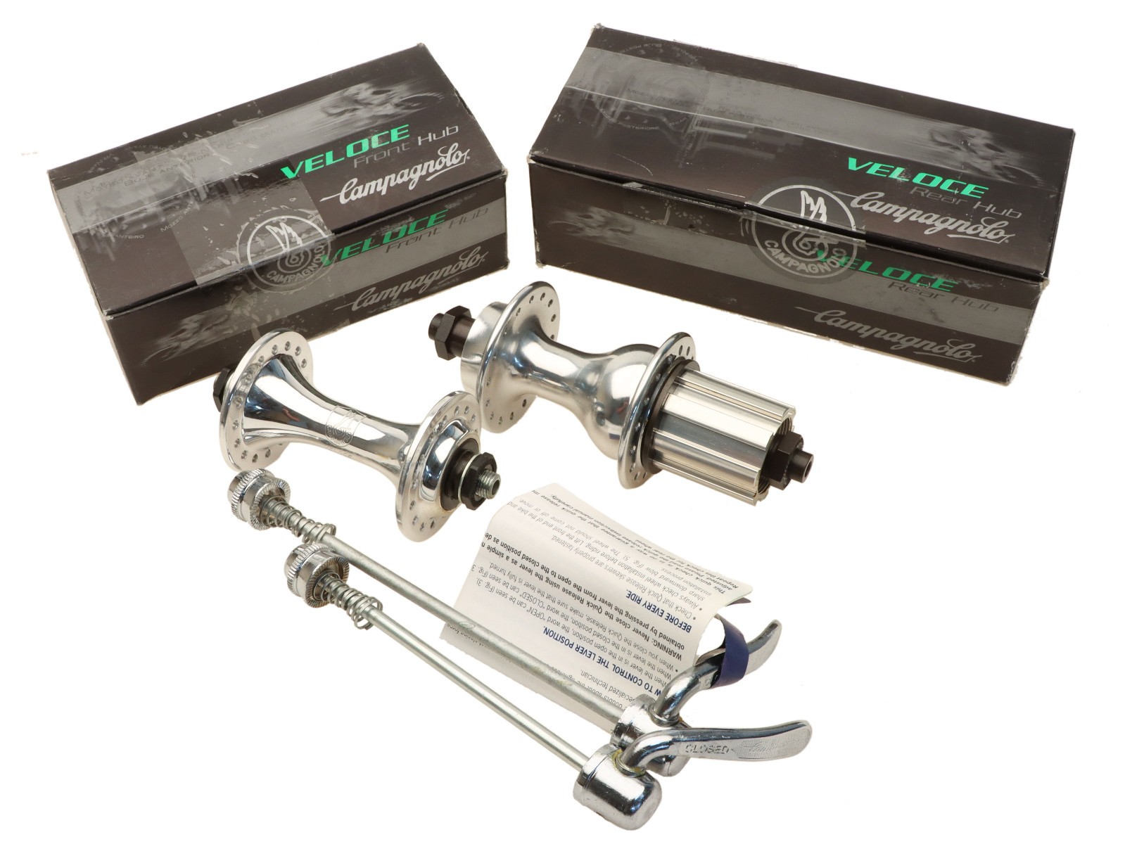Campagnolo Veloce 32h Hubset 9/10 Speed Freehub Silver NOS NEW