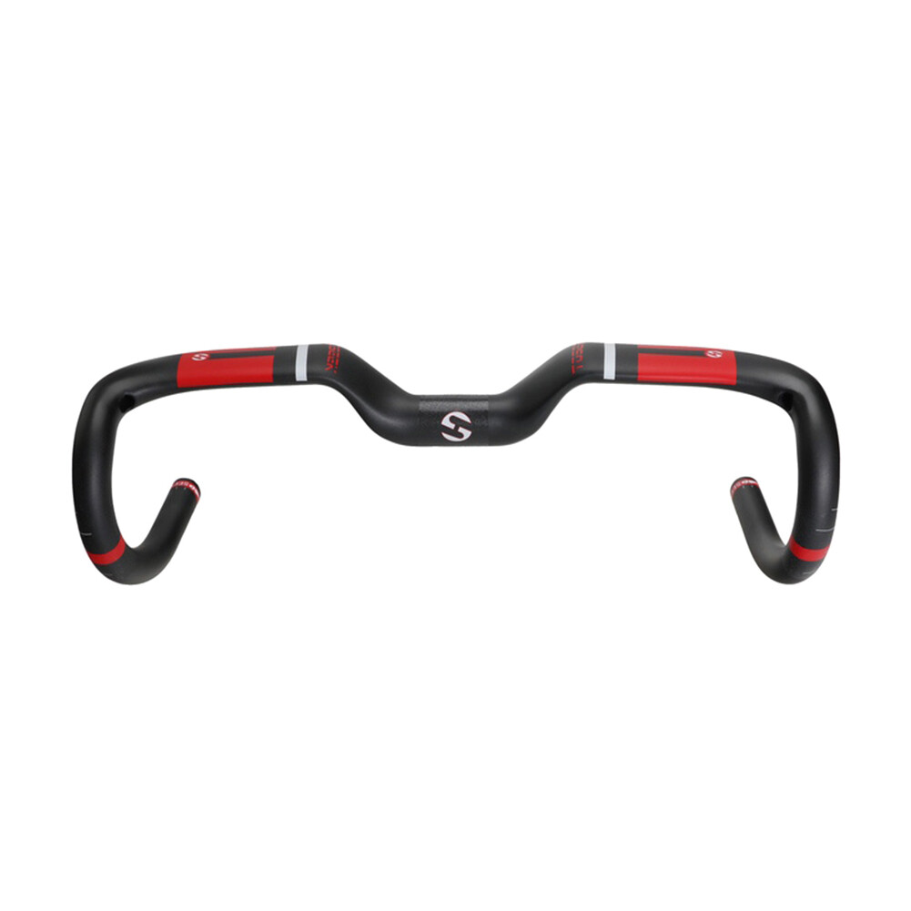 TOSEEK Carbon Fiber Road Bike Rise Handlebar Racing Drop Bar Handlebars 31.8mm