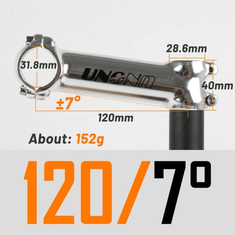 7/17/35 Degree 60/70/90/110/120/130mm Mountain Road Bicycle Handlebar Stems