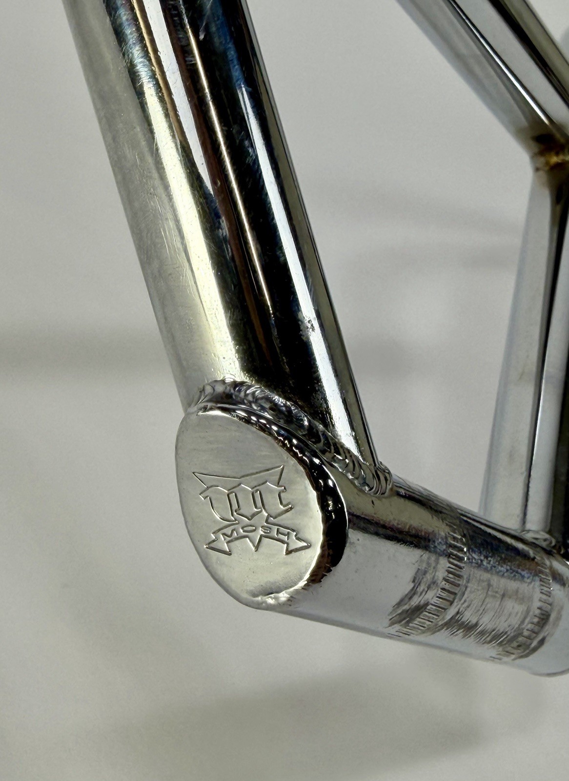 Vintage Mosh Kastan Chrome 4 Piece Pro Bars Stamped Mid School BMX 4130 Knee OG