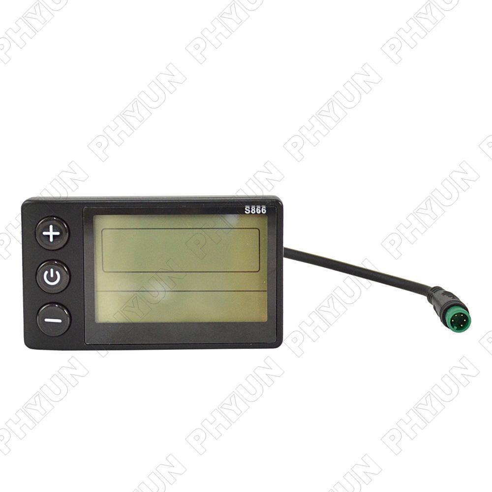S866 LCD Display Waterproof Connector For E-Bicycle Electric Bike 24V/ 36V/ 48V