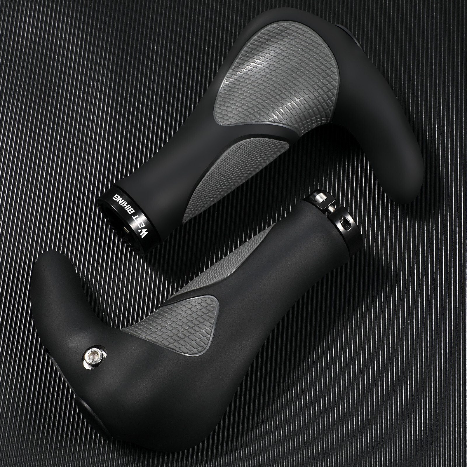 WEST BIKING Bike Grip Lock-on Rubber Ergonomic Bicycle Handlebar Bar Ends Plugs