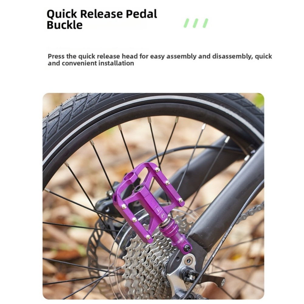 Foldable Bike Foot Buckle CNC Aluminum Alloy Pedal Clamp Rust Resistant
