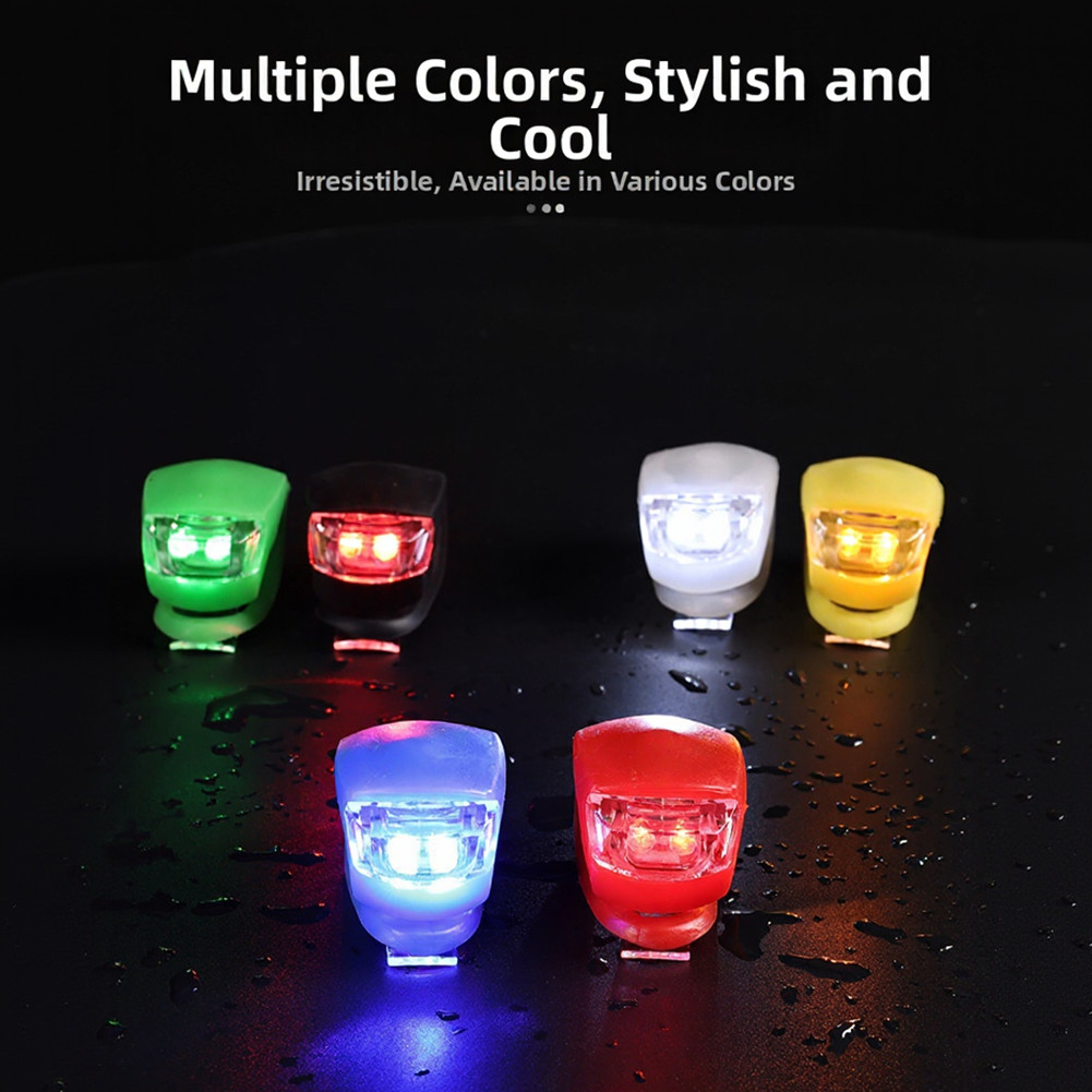 Compact 4.3 x 3.3 cm Mountain Bike Lights Set Water Resistant for All Weather
