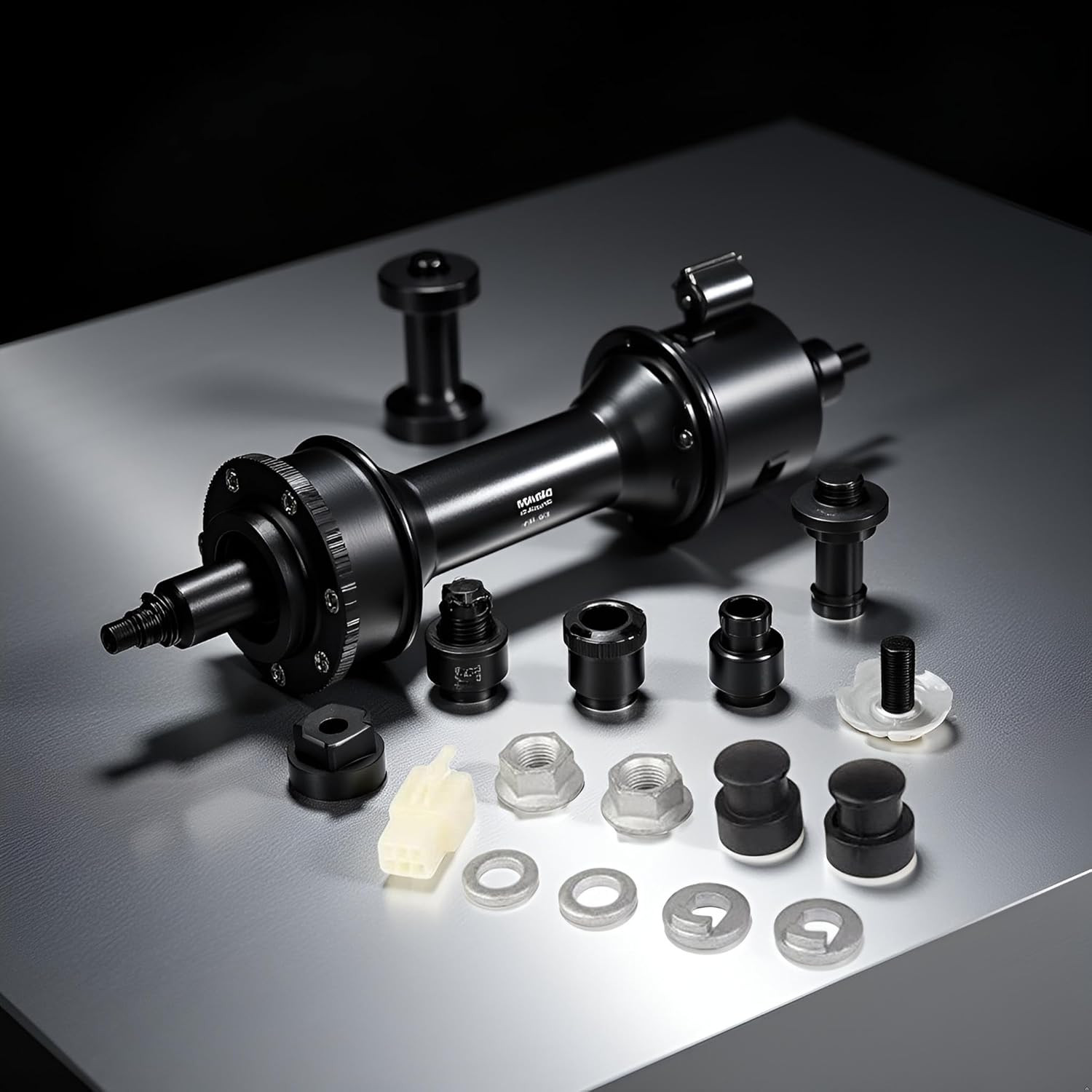 E-Bike Hub Motor Axle Kit, 12Mm Shaft, Front Lock Nut with Washer and Cover, Ele