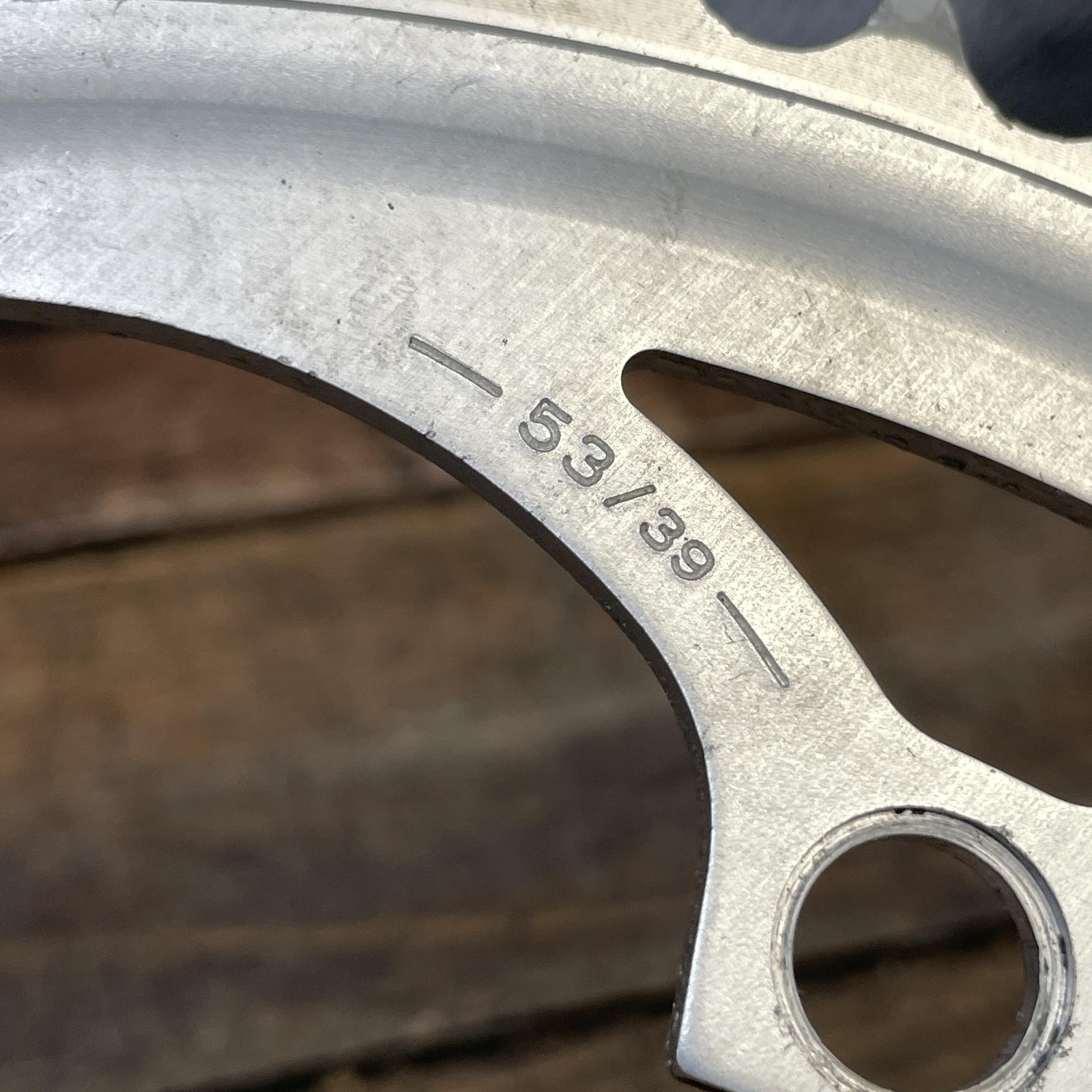 Vintage Campagnolo 53T 135 BCD 5-Bolt Silver Road Bike Chainring Italy
