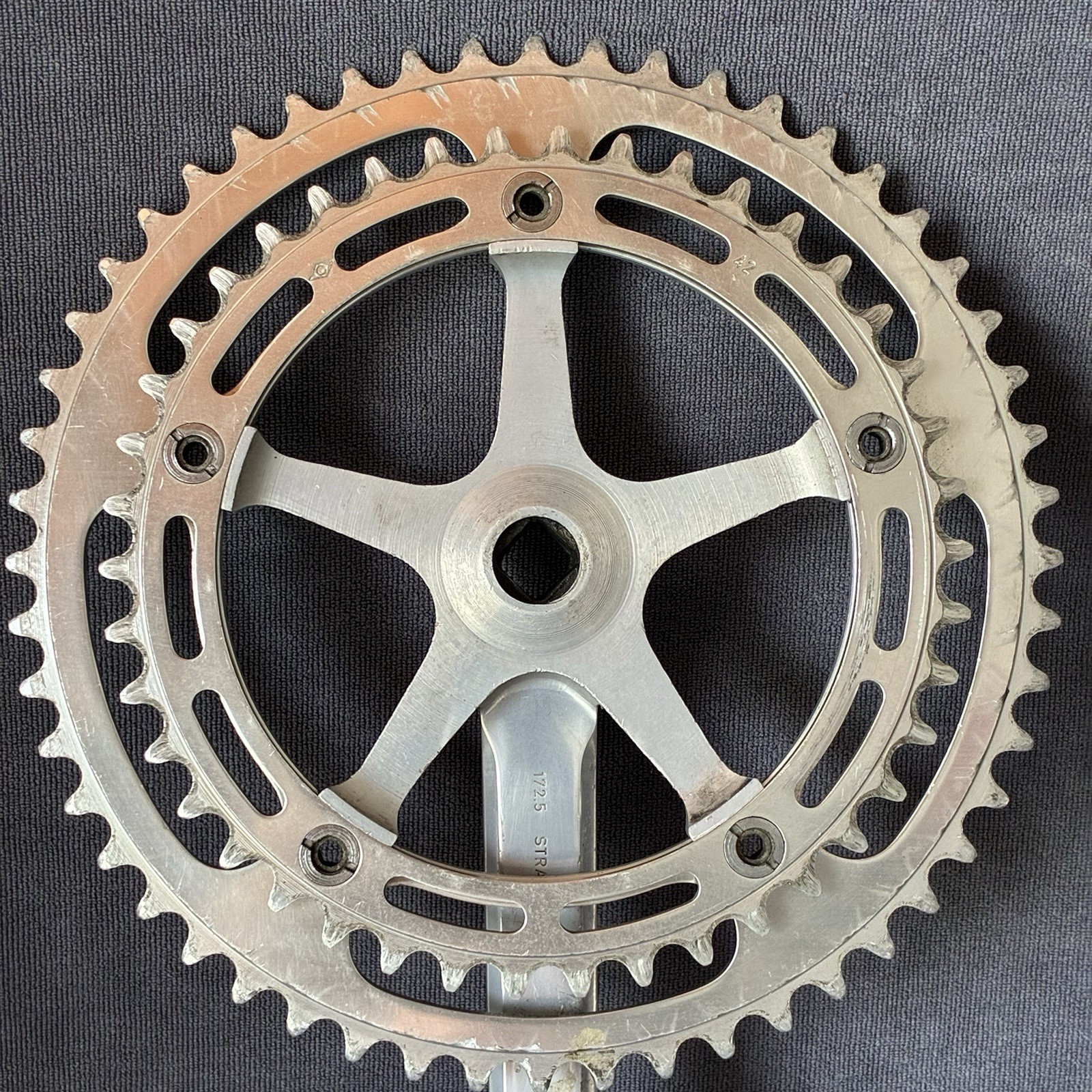 Campagnolo Super Record Nuovo Strada Crankset 172.5mm 52/42T Made In Italy