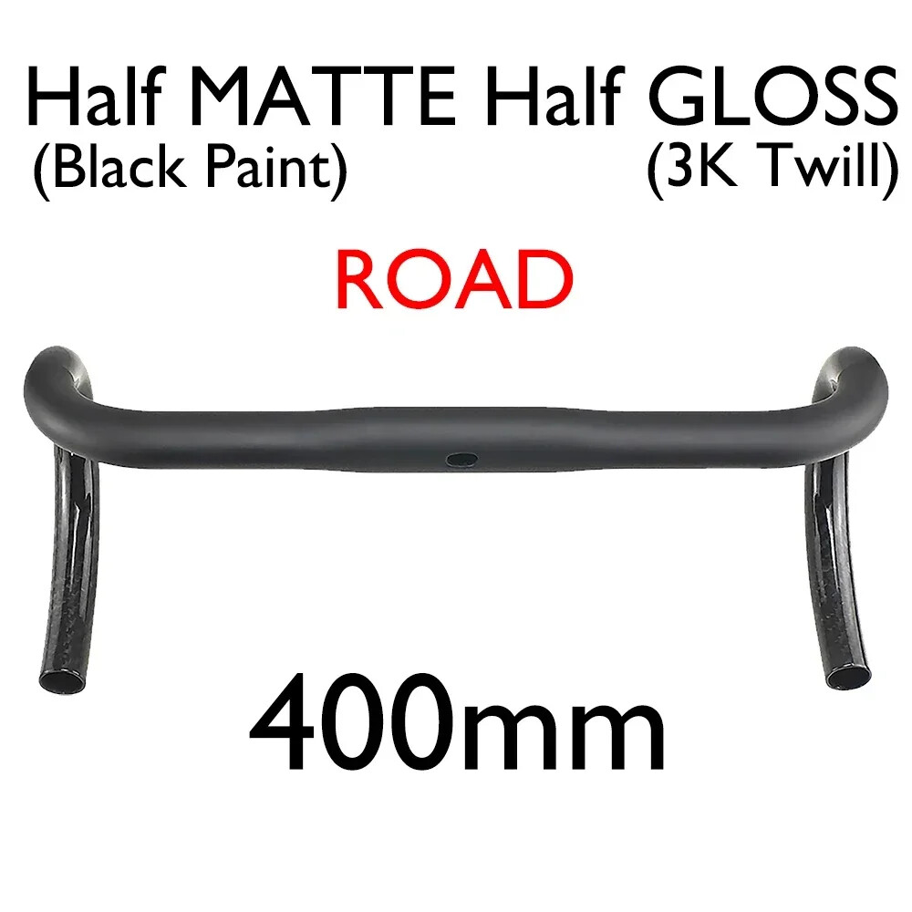 Carbon Fiber Internal Routing Road Gravel XC Bike Handlebars 380/400/420/440mm