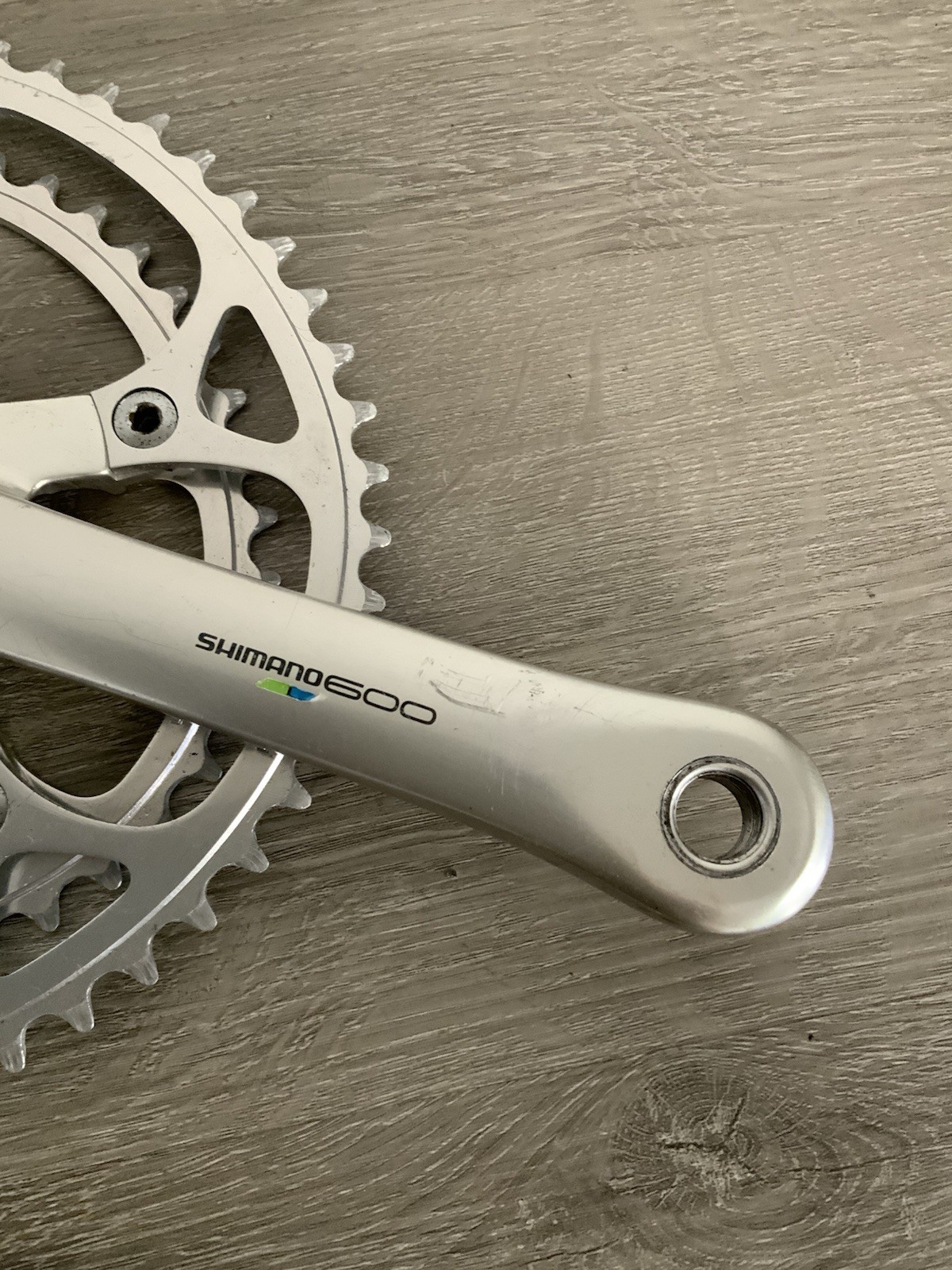 SHIMANO 600 ULTEGRA CRANKSET DOUBLE 52-42 TOOTH 170 MM ARMS 6400 6, 7, 8 SPEED