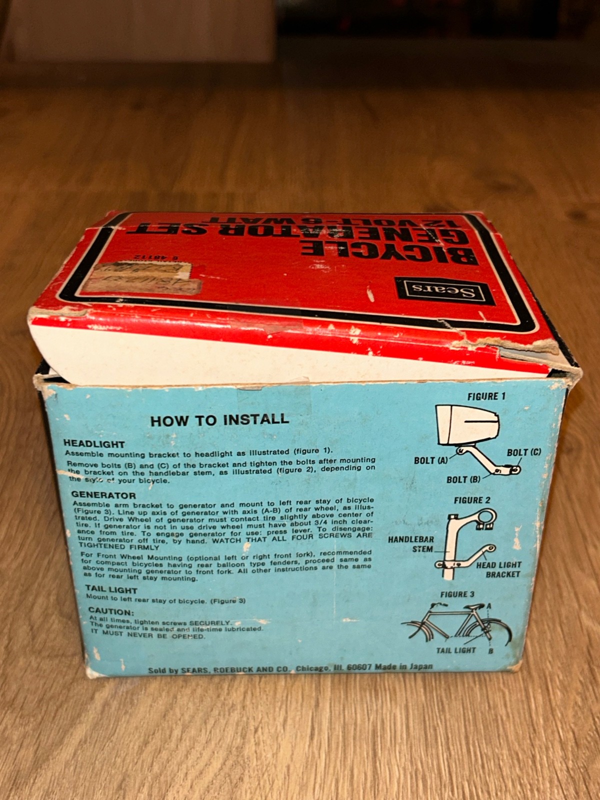 NOS Sears Generator + Battery Head Light Set Bicycle Screamer Murray AMF Huffy