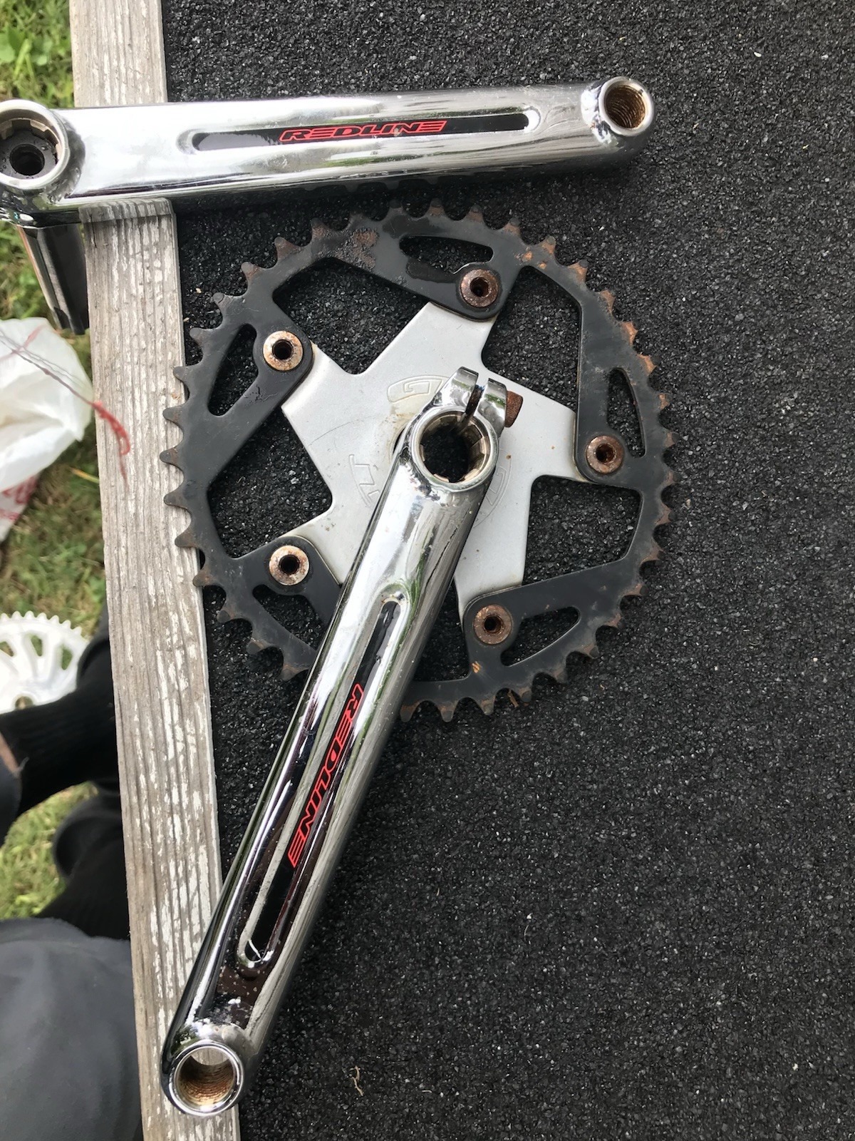 redline flight cranks 175mm With GT Chainwheel