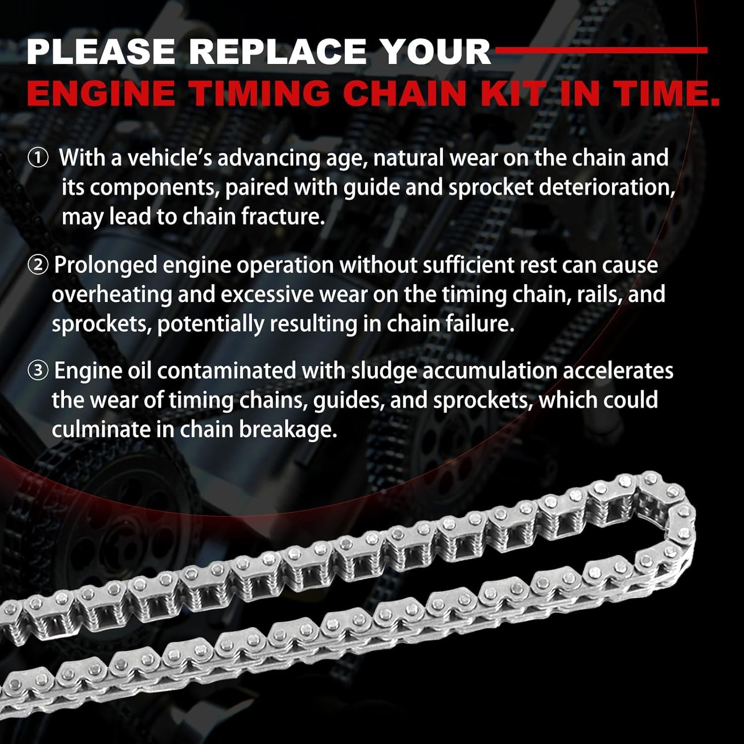 Timing Chain Kit Oil Water Pump 5.4L Fit for Expedition 2005-2008, For F150…
