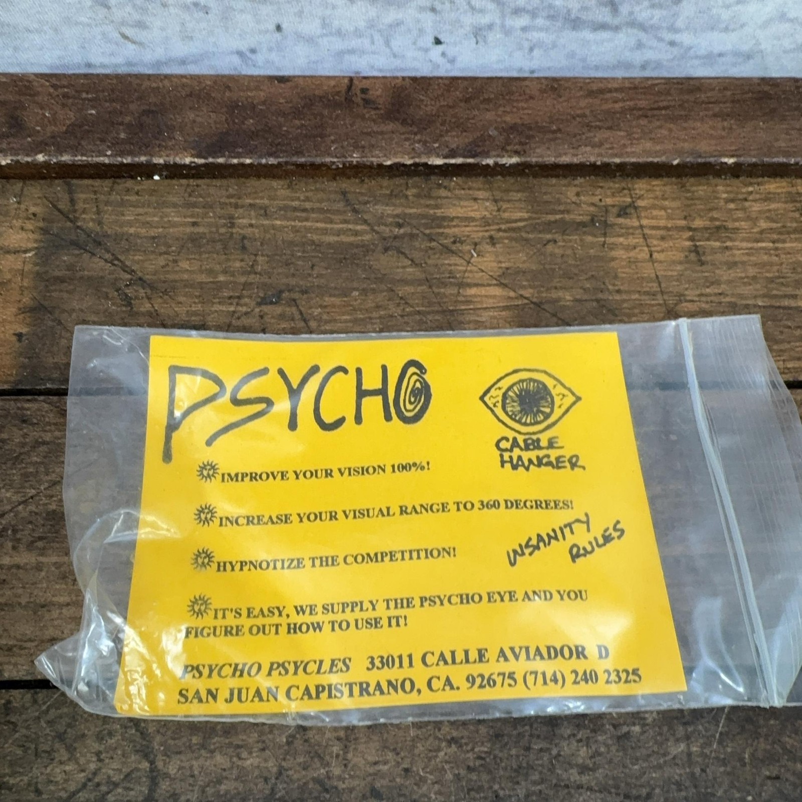 Vintage Psycho Psycles Skull Brake Cable Hanger NOS MTB BMX Eye Old School
