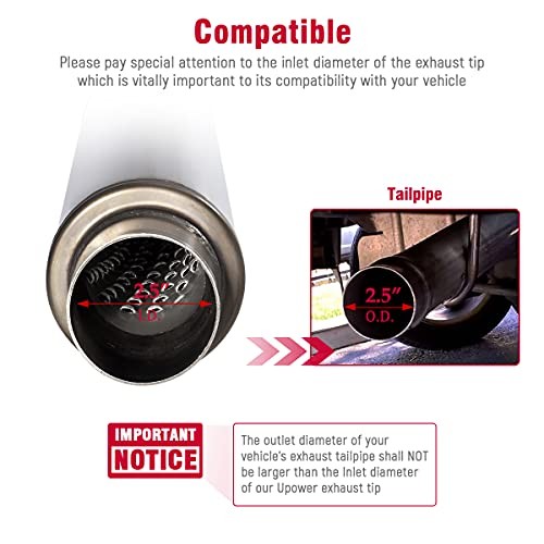 2.5 Inch Inlet Exhaust Muffler 2 1/2″ Resonator Muffler 3.5″ Round 18″ Body