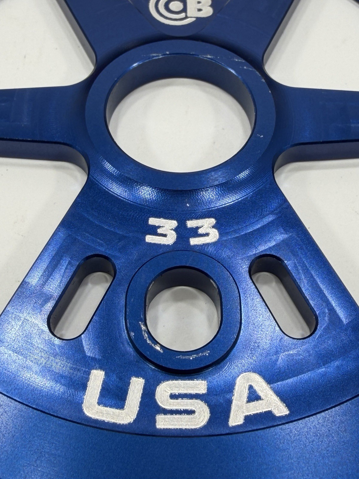 Bullseye USA 33t Sprocket Anodized Blue Race Works New School BMX 33 Tooth
