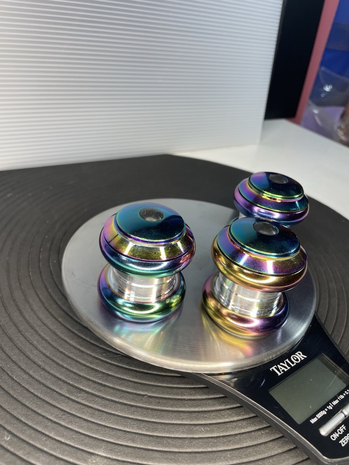 1 1/8” OIL SLICK RAINBOW Klunker Conversion Headset With Spacers Schwinn BMX