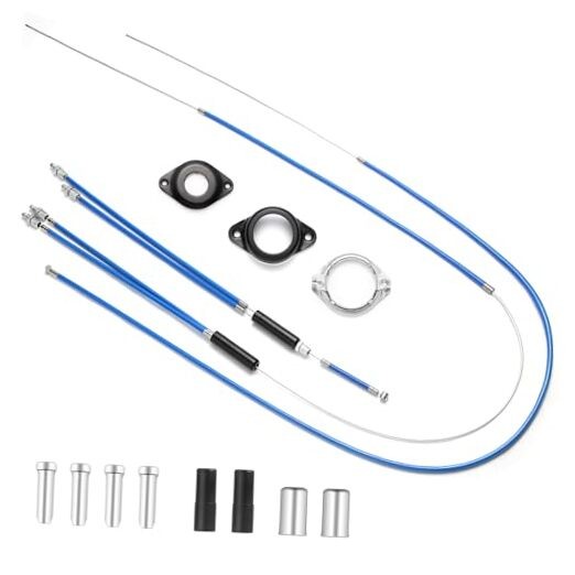 BMX Bike Gyro Brake Cables Kit – 1 Set Front + Rear (Upper + Lower) with