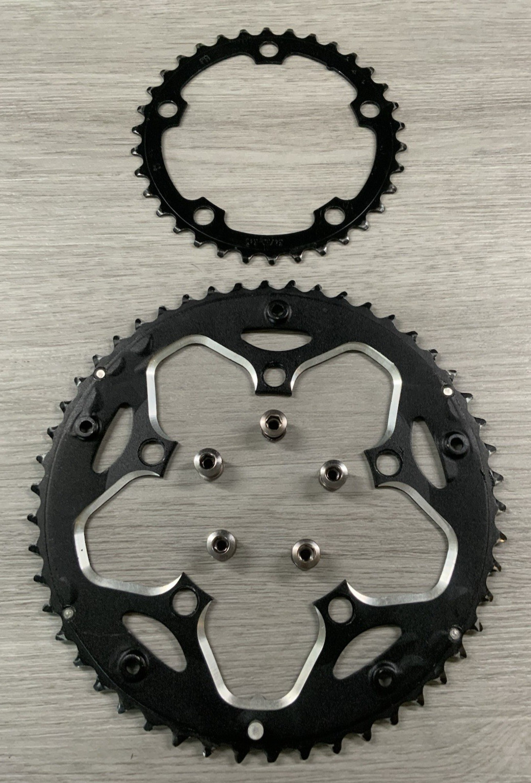 PROWHEEL CHAIN RINGS (2) 50-34 TOOTH 110 BCD 6, 7, OR 8 SPEED W/CHAIN RING BOLTS