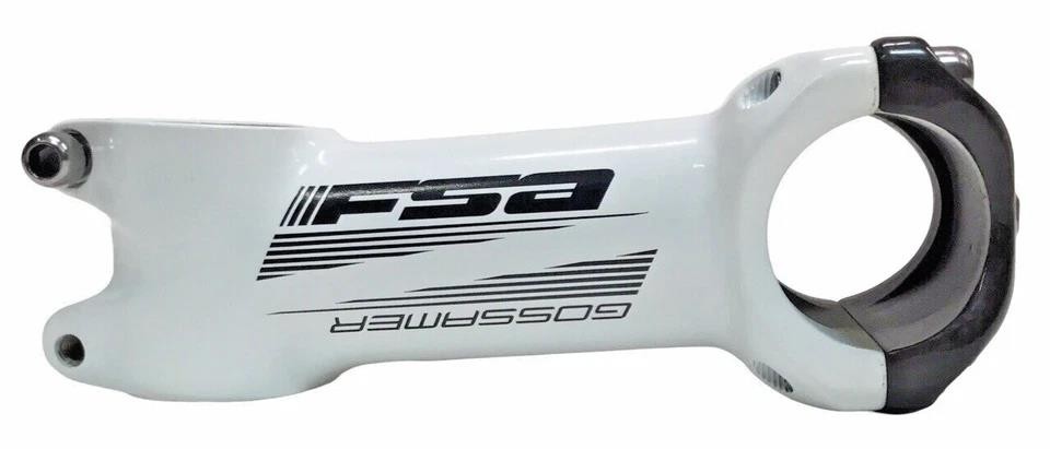FSA Gossamer Pro Alloy Stem 120mm ±6° 31.8mm White Carbon Faceplate 1‑1/8″ 161g