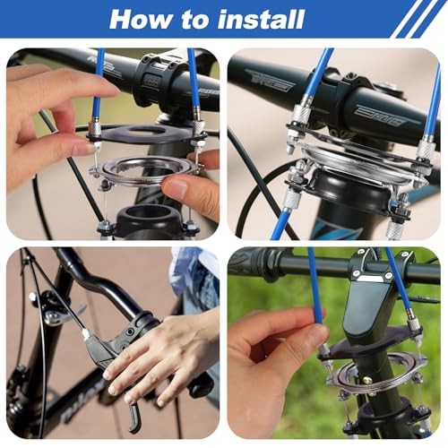 BMX Bike Gyro Brake Cables Kit – 1 Set Front + Rear (Upper + Lower) with