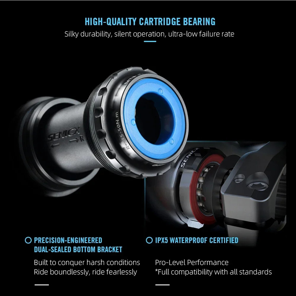 RYET Senicx Ceramic Bottom Bracket BSA68/BB86/BB92/T47/PF30 24/29mm Road MTB