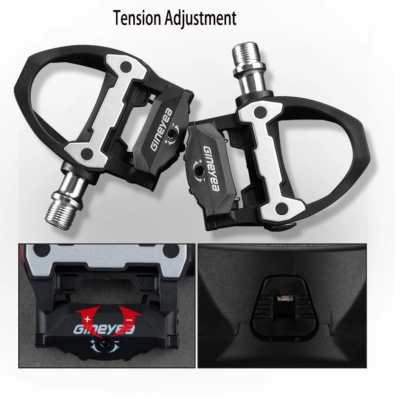Road Bike Self-Locking Bearing+DU Pedals, Clipless Pedals with Cleat For SPD-SL