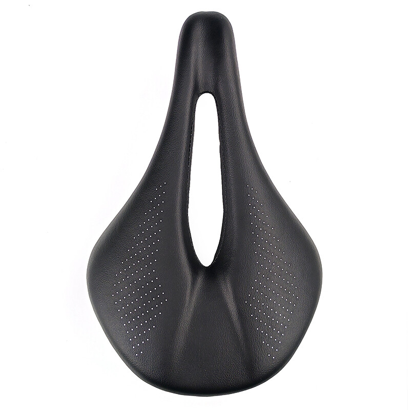 Carbon Fiber Saddle Oval Rail 7*9 Comfort Soft Leather Bike Seat 245*155mm 135g