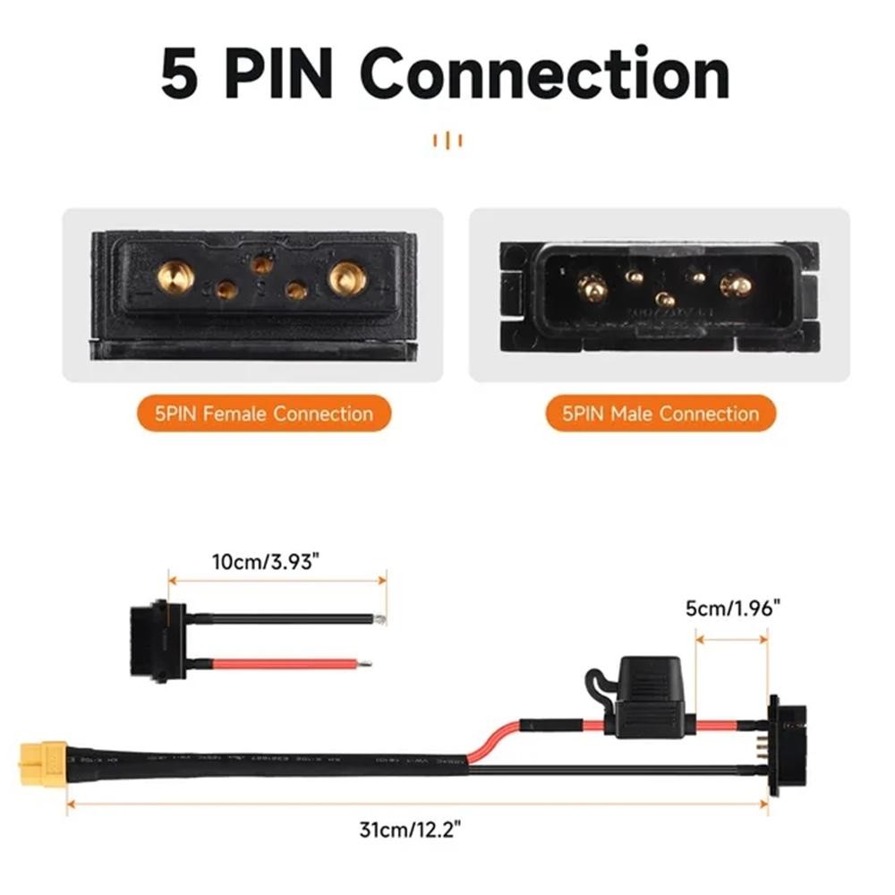 5/6Pin Male /Female Hailong Battery Discharge Connector eBike Power Battery Base