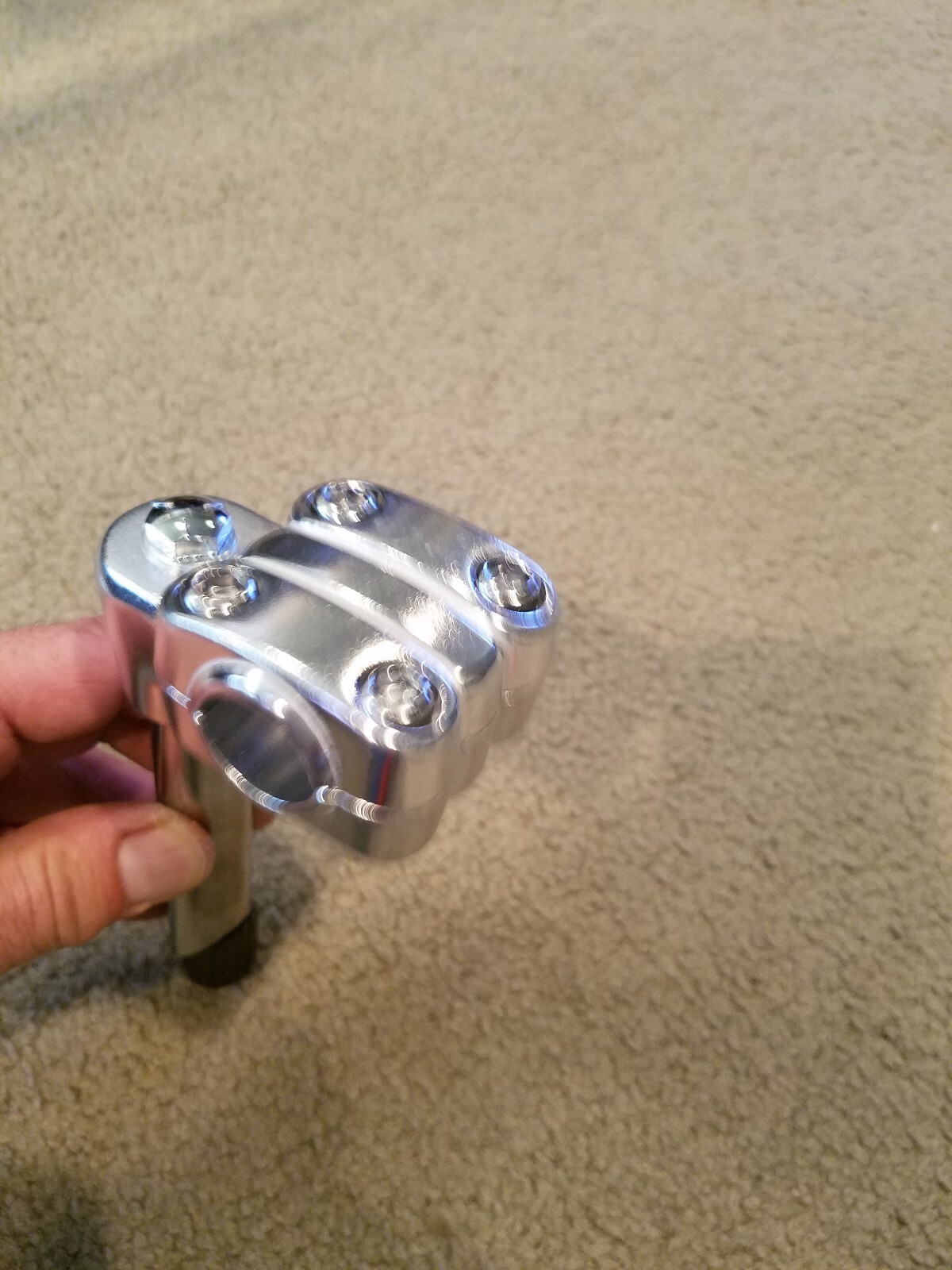 NEW SILVER ALLOY BICYCLE GOOSENECK STEM 21.1 MM BMX ,CRUISER BICYCLES , SCHWINNS