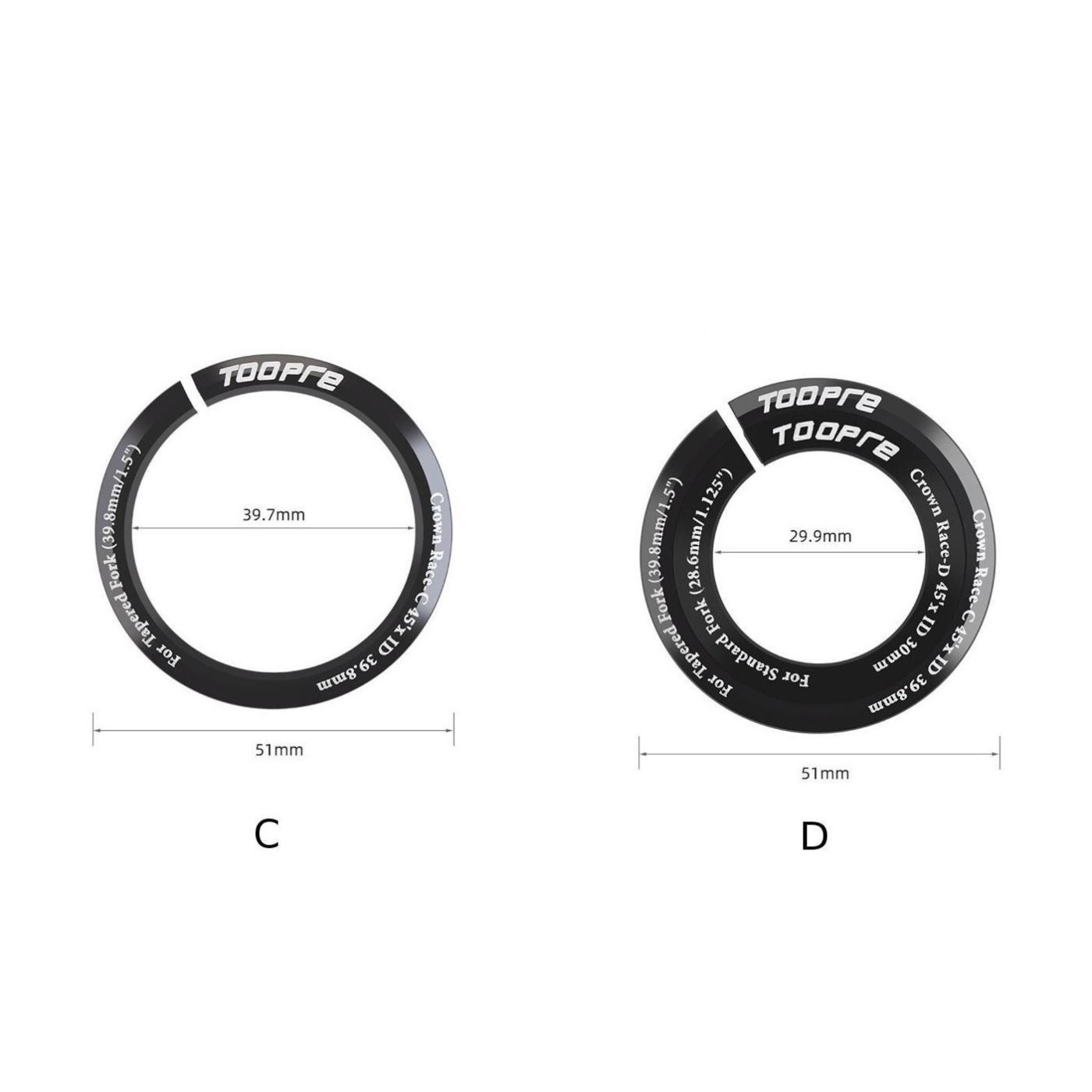 Cycling Headtube Reducer Tapered Tube 1.5in 1pc Adapter Headtube Parts