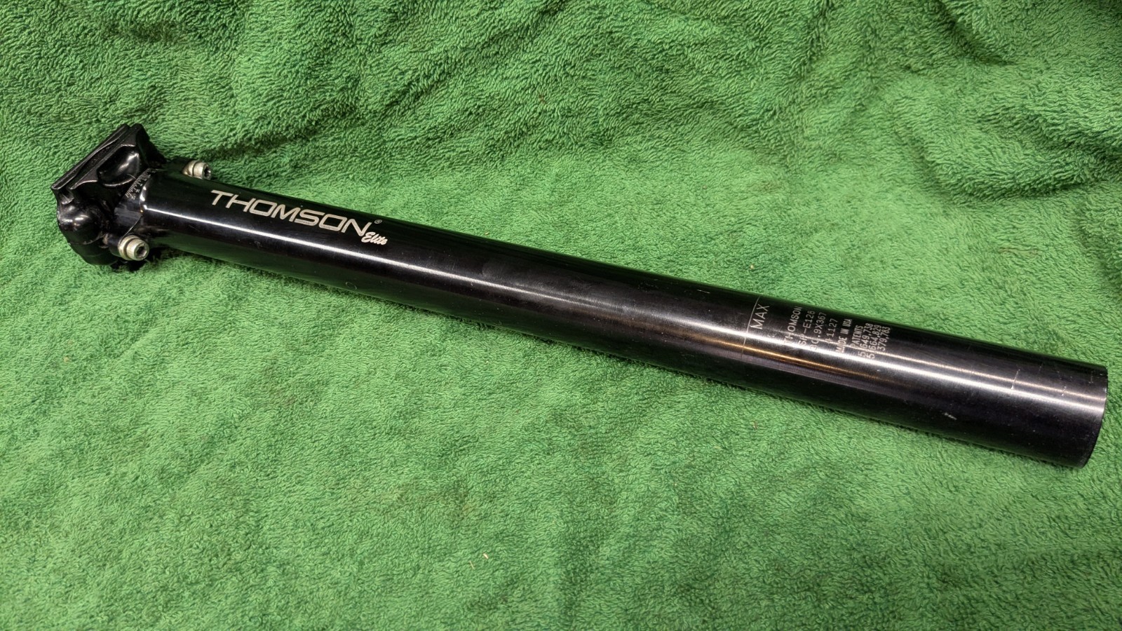 Thomson Elite SP-E128 30.9x367mm Alloy Seatpost Black Straight Made In USA Clean