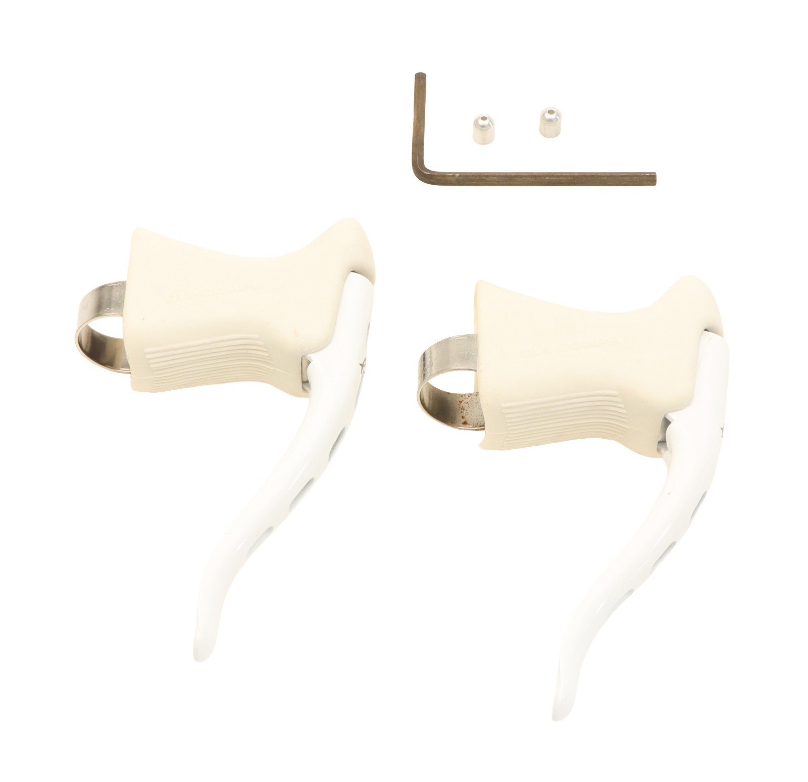 Dia-Compe AGC 250 Brake Levers PAIR AG250WW 23.8mm Clamp White/White NEW NOS