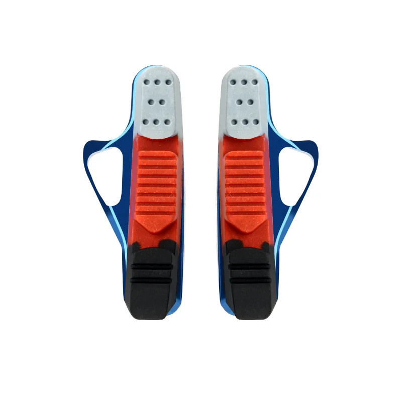 Road Bike Brake Pads for Rim C Brake CNC Aluminum Alloy Replaceable Rubber Pads