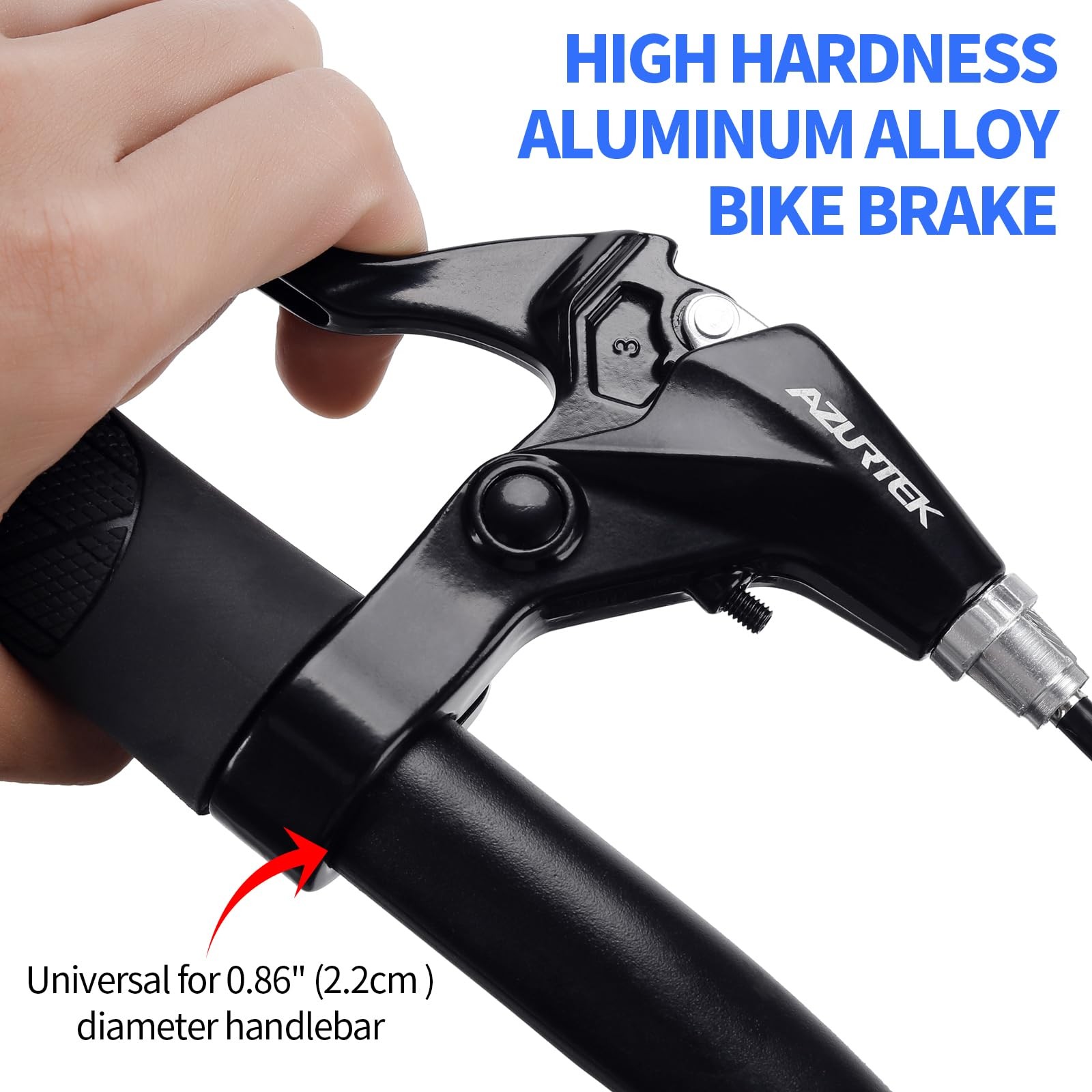 Bike Brake Lever Set, 1 Pair Aluminum Alloy Levers with 2 Sets Brake Cable & …